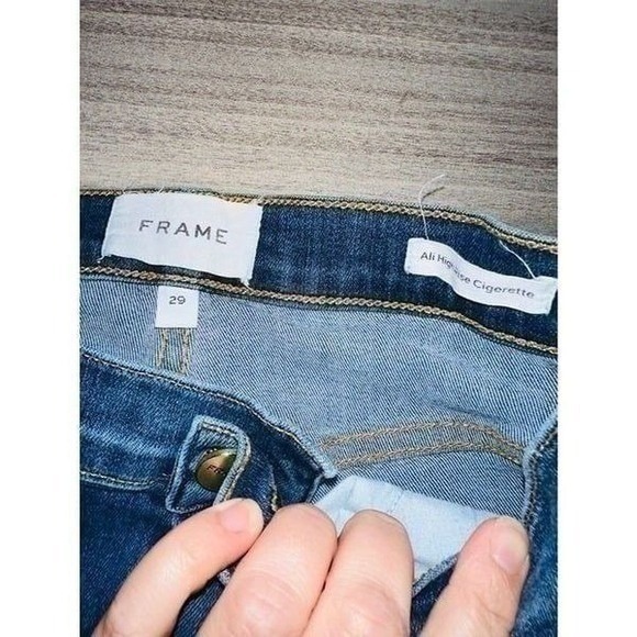 FP1 FRAME Jeans Ali High Rise Cigarette Distressed Size 29 Womens Stretch - Picture 5 of 7